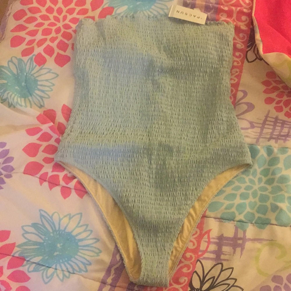 PacSun Smocked Blue Onepiece